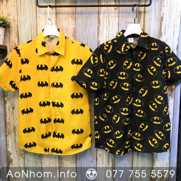 Áo Sơ Mi Hoạt Hình - Batman Vàng, Batman Đen