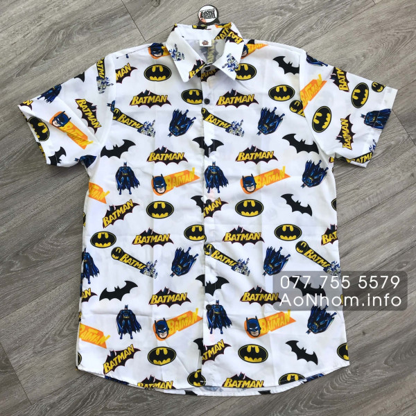 Áo Sơ Mi Hoạt Hình - Batman Lâu Đài, Batman Nửa Trắng Nửa Đen