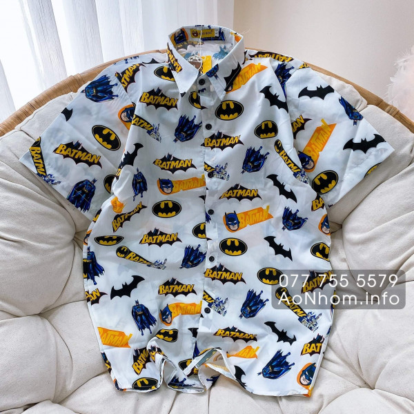 Áo Sơ Mi Hoạt Hình - Batman Lâu Đài, Batman Nửa Trắng Nửa Đen