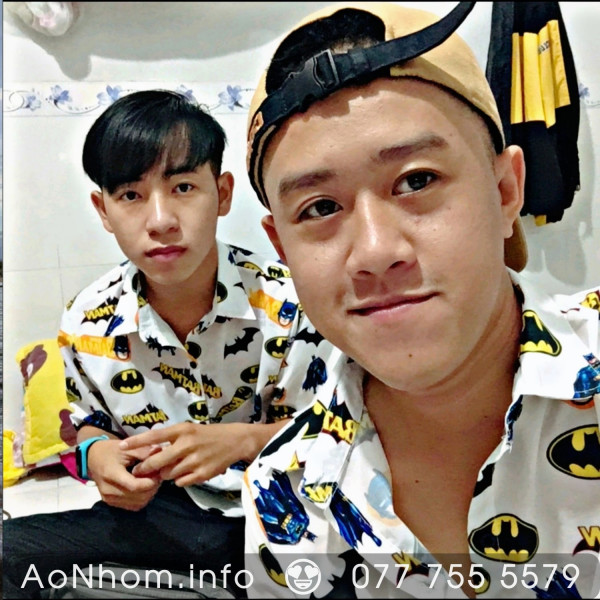Áo Sơ Mi Hoạt Hình - Batman Lâu Đài, Batman Nửa Trắng Nửa Đen