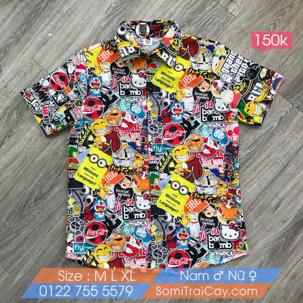 Áo sơ mi hoạt hình - Stickers