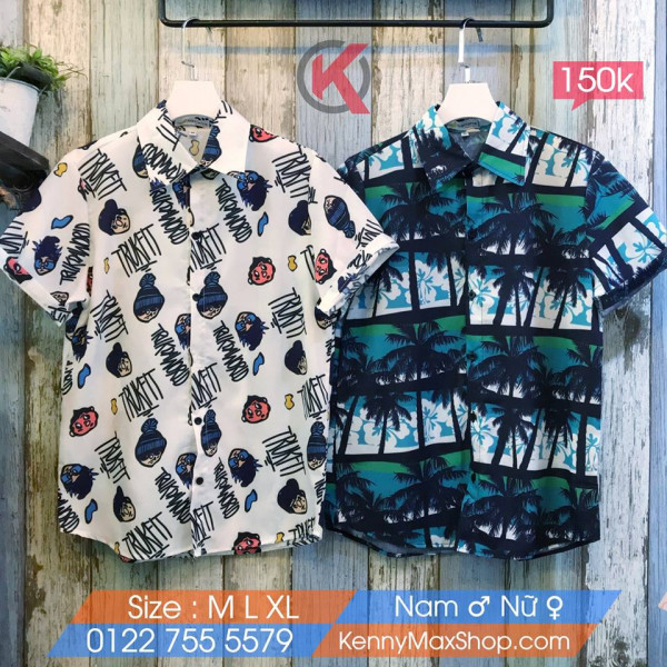 Áo Sơ Mi Hoạt Hình - Cây dừa, Trukfit
