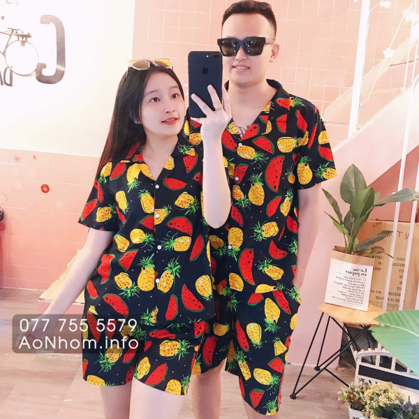 Bộ đi biển kiểu pijama - Thơm, Dưa hấu