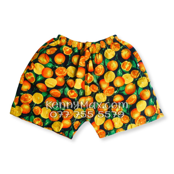 Bộ Áo Sơ Mi Quần Short Hawaiian Cam Vàng Nền Đen Nam Nữ Đi Biển