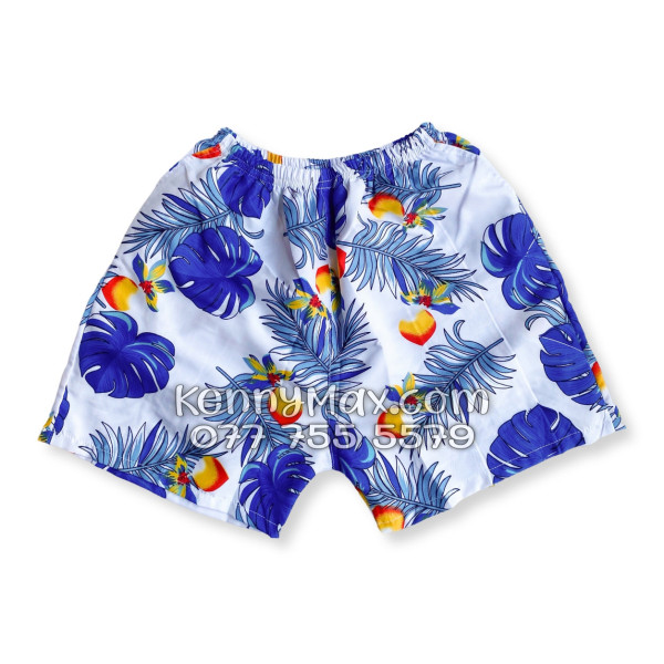 Bộ Áo Sơ Mi Quần Short Hawaiian Trái Đào Trắng Nam Nữ Đi Biển