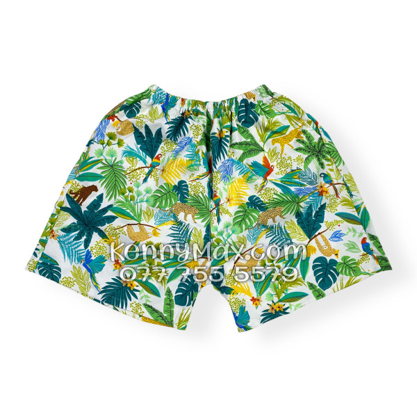 Bộ Áo Sơ Mi Quần Short Hawaiian Báo Đốm Vẹt Nam Nữ Đi Biển