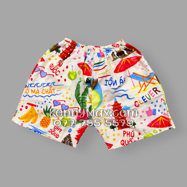 Bộ Áo Sơ Mi Quần Short Hawaiian Du Lịch Việt Nam Hà Nội Sài Gòn Đà Nẵng Phú Quốc Phan Thiết Mũi Né Nha Trang Vũng Tàu Màu Kem Nhạt