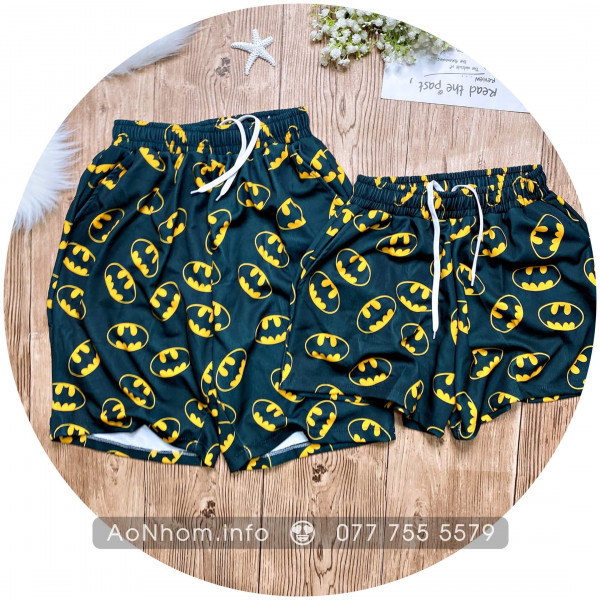 Quần thun hoạt hình - Batman Đen
