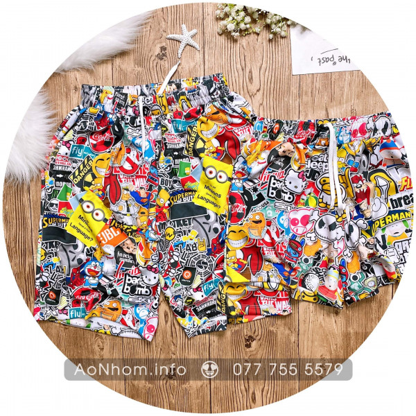 Quần thun hoạt hình - Stickers