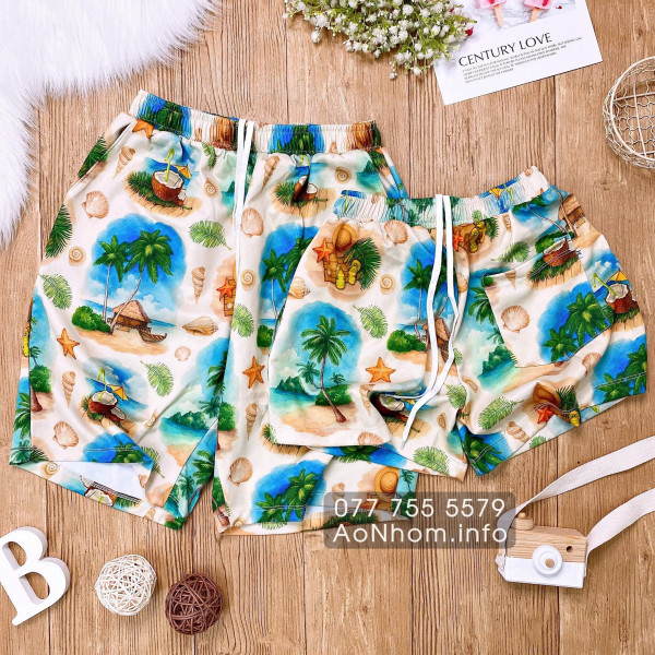 Quần thun đi biển - Cây dừa quê hương