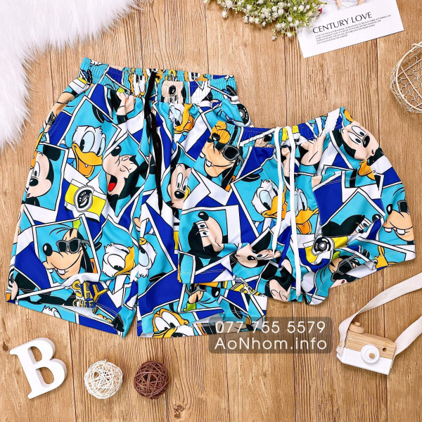 Quần thun hoạt hình - Mickey, Chó đen