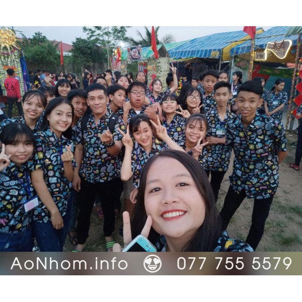 [Hàng Đặt May] Áo Sơ Mi Hoạt Hình - Photo - Áo Đôi Nhóm Lớp Team Building