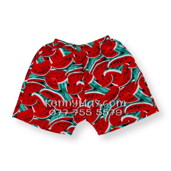 Bộ Áo Sơ Mi Quần Short Hawaiian Dưa Hấu Đỏ Nam Nữ Đi Biển