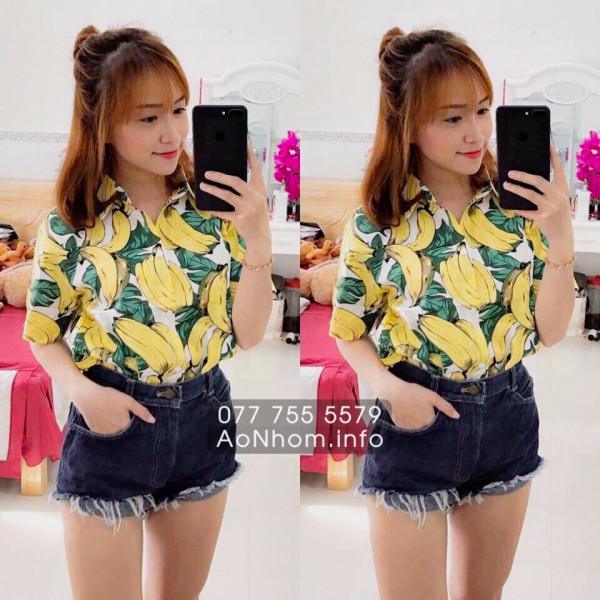 Áo sơ mi đi biển - Chuối lớn