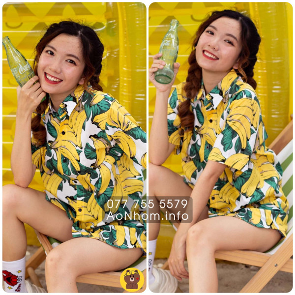 Áo sơ mi đi biển - Chuối lớn