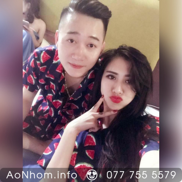 Áo sơ mi đi biển - Dưa hấu tam giác
