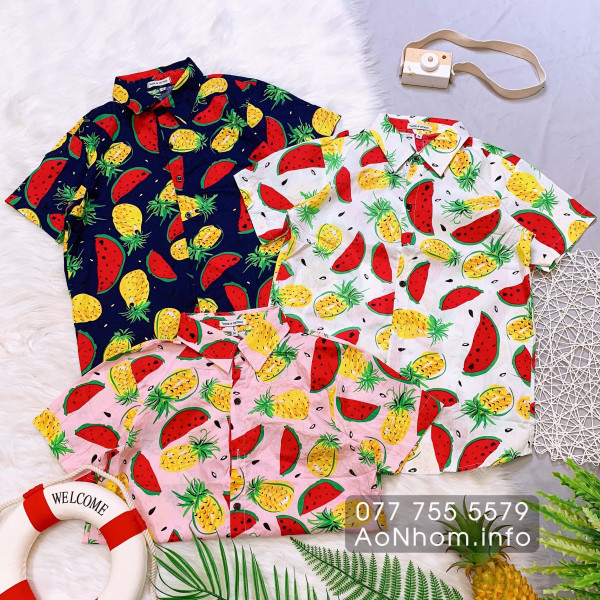 Áo sơ mi đi biển - Thơm dứa, Dưa hấu