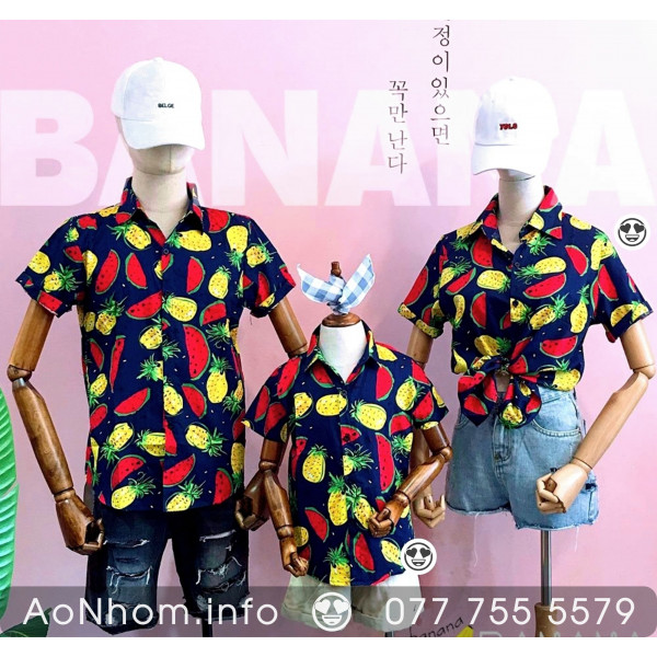 Áo sơ mi đi biển - Thơm dứa, Dưa hấu