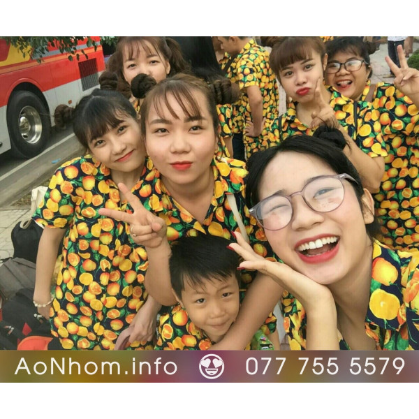 Áo sơ mi đi biển - Cam vàng