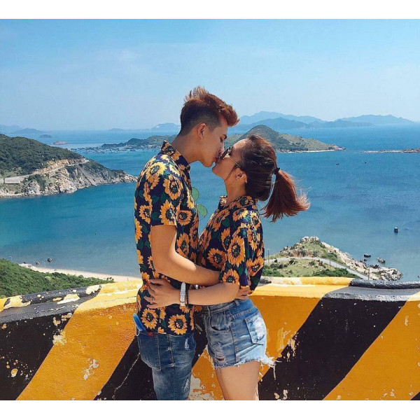 Áo sơ mi đi biển - Hoa hướng dương
