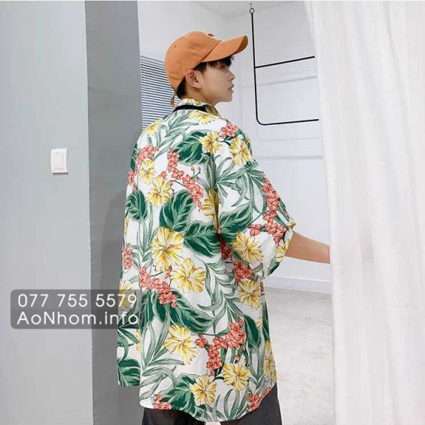 Áo sơ mi đi biển - Bông bụt