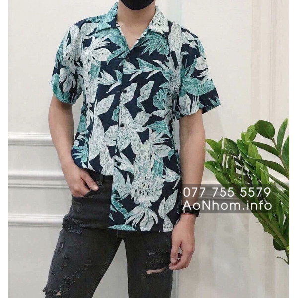 Áo sơ mi đi biển - Lá hoa