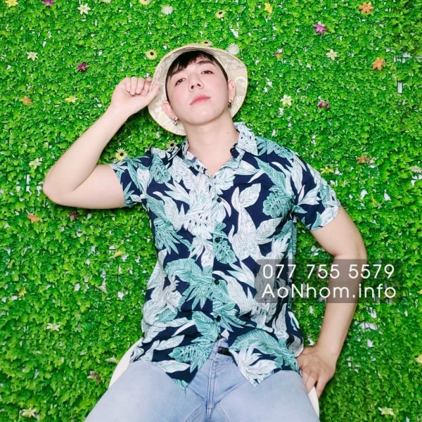 Áo sơ mi đi biển - Lá hoa