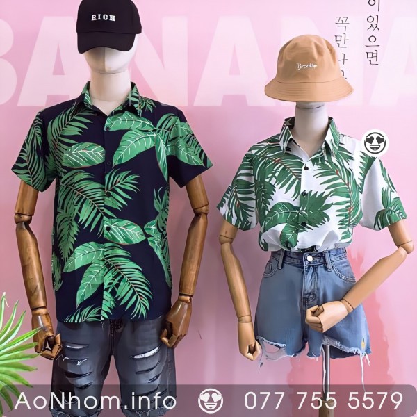 Áo sơ mi đi biển - Lá cau