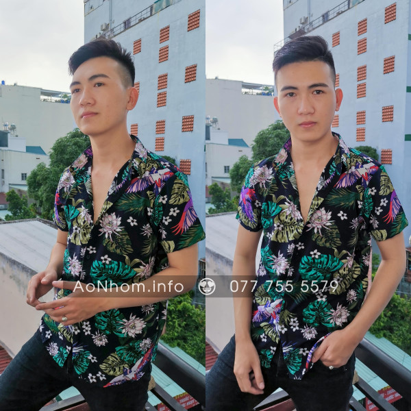 Áo sơ mi đi biển - Chim Két (Vẹt)