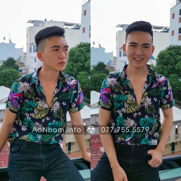 Áo sơ mi đi biển - Chim Két (Vẹt)