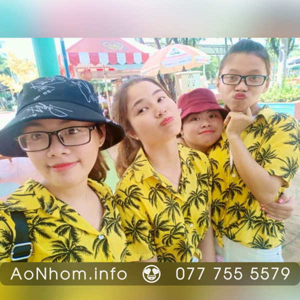 Áo sơ mi đi biển - Cây dừa