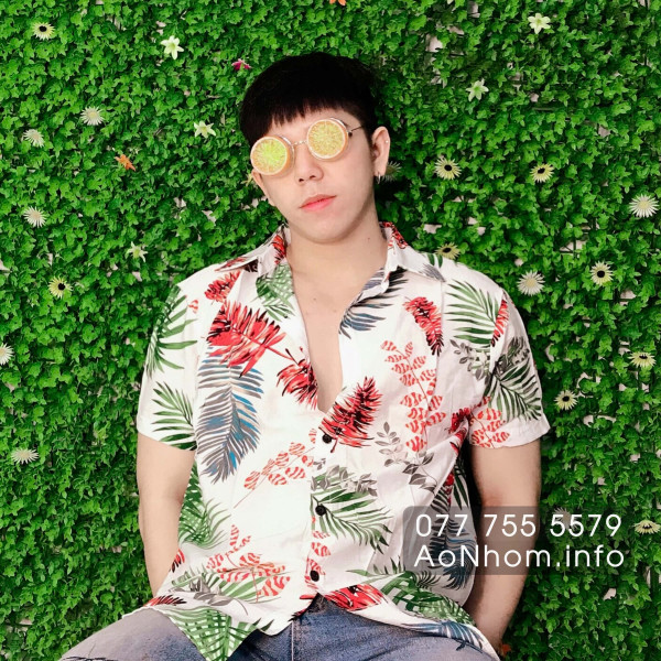 Áo sơ mi đi biển - Lá đỏ