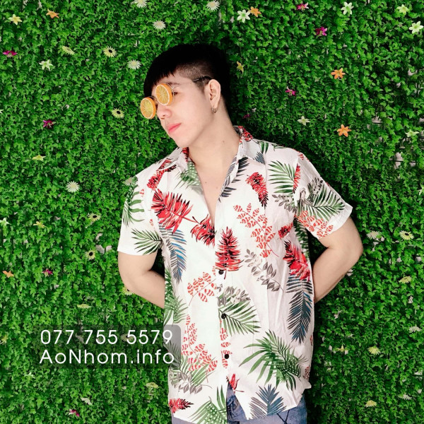 Áo sơ mi đi biển - Lá đỏ