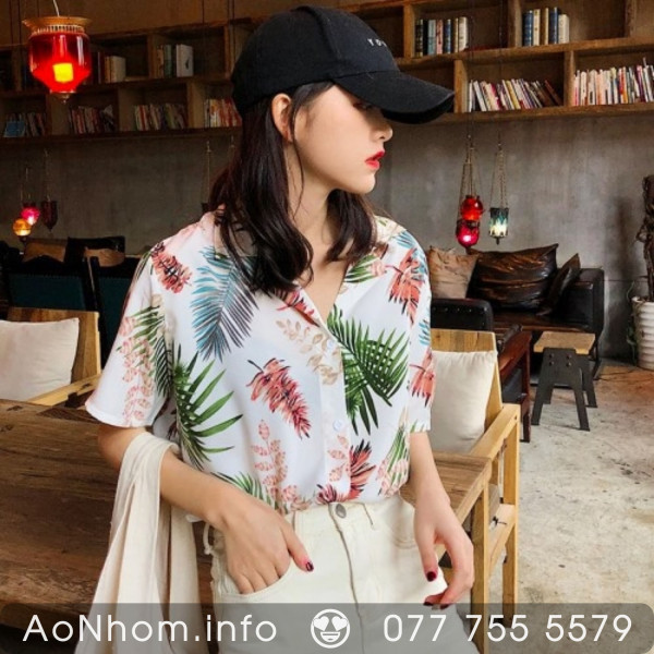 Áo sơ mi đi biển - Lá đỏ