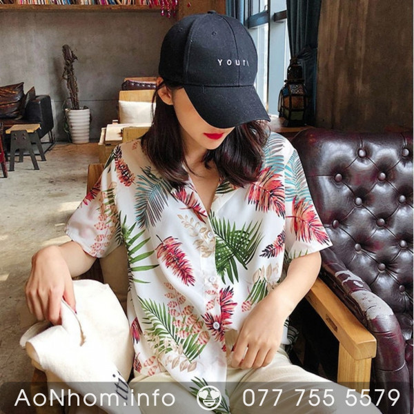 Áo sơ mi đi biển - Lá đỏ