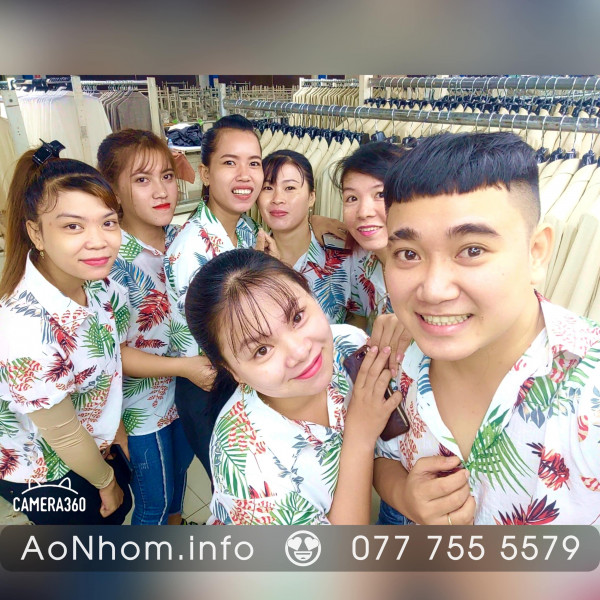 Áo sơ mi đi biển - Lá đỏ