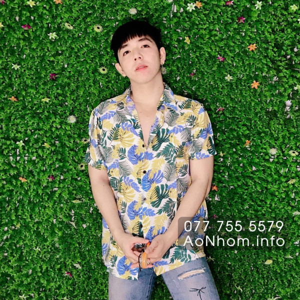 Áo sơ mi đi biển - Lá vàng