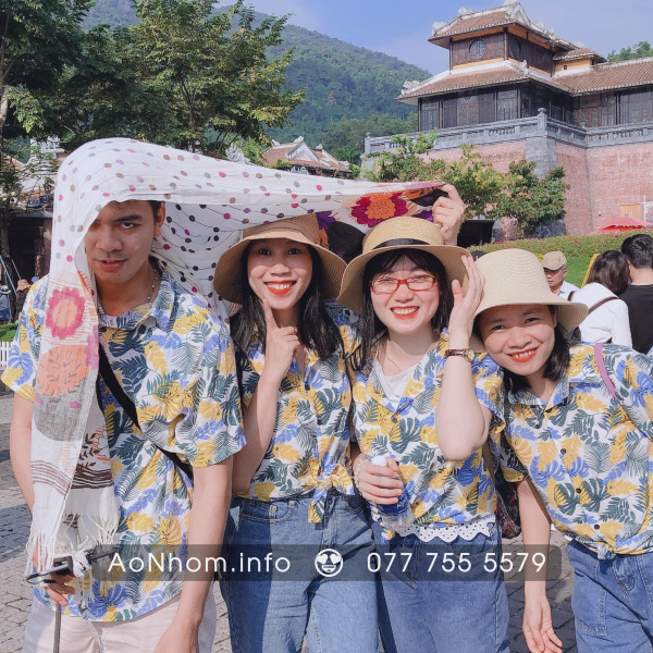 Áo sơ mi đi biển - Lá vàng