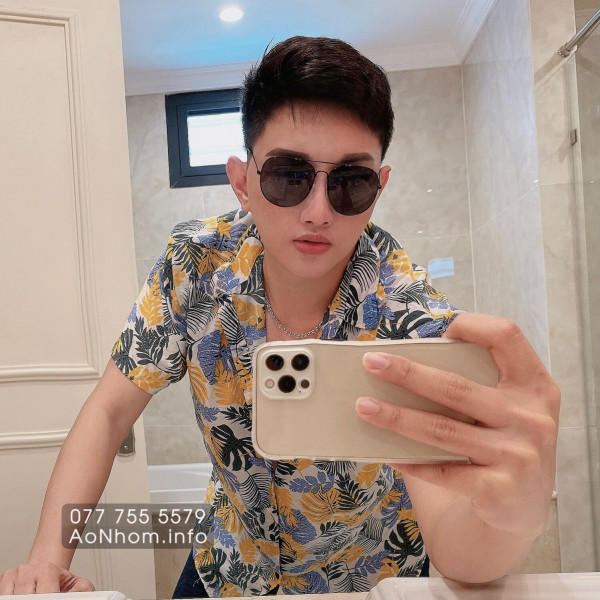 Áo sơ mi đi biển - Lá vàng