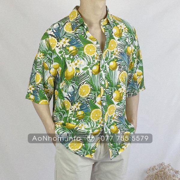 Áo sơ mi đi biển - Trái chanh