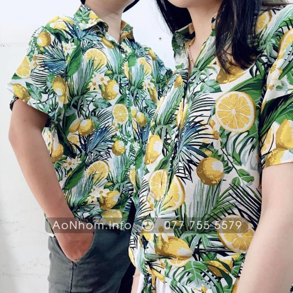 Áo sơ mi đi biển - Trái chanh