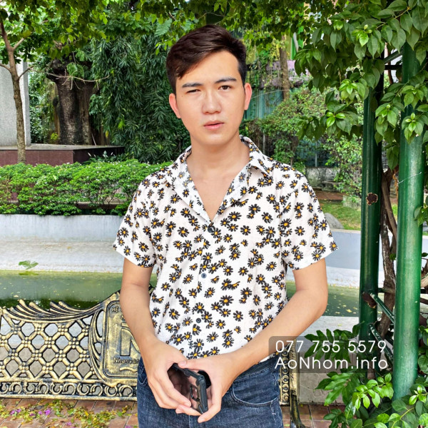 Áo sơ mi đi biển - Bông hoa cúc nhỏ