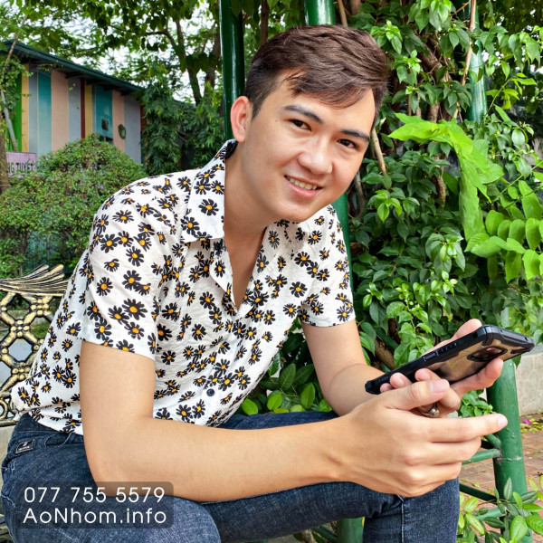 Áo sơ mi đi biển - Bông hoa cúc nhỏ