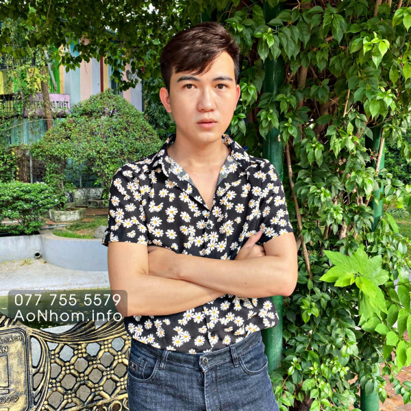 Áo sơ mi đi biển - Bông hoa cúc nhỏ